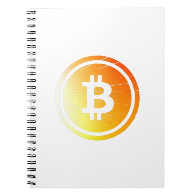 Bitcoin Logo - Perfect Grunge Style Notebook (Front)