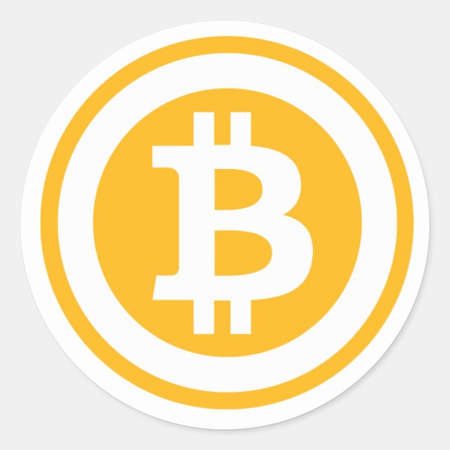 Bitcoin Logo Round Sticker (Front)