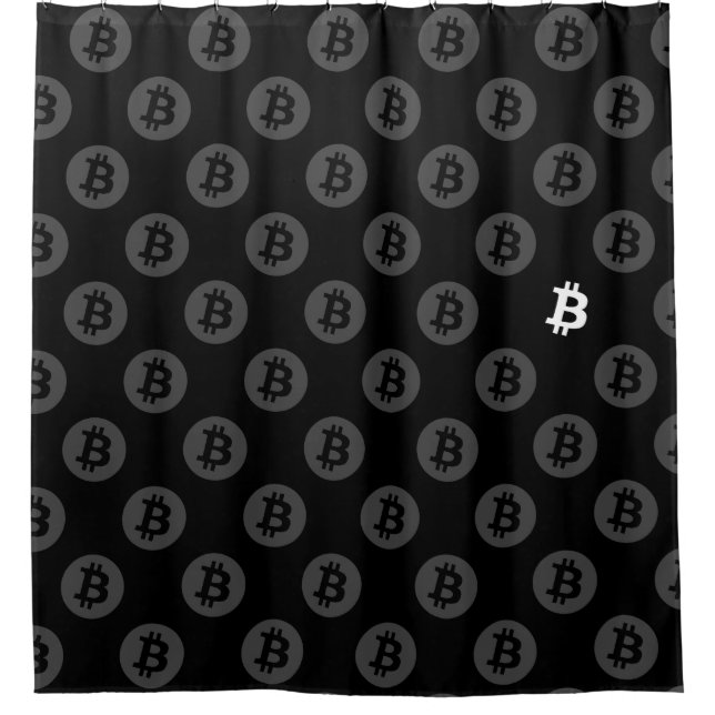 Bitcoin Logo Shower Curtain (Front)
