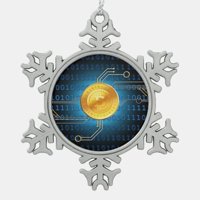 Bitcoin Logo Symbol Crypto Christmas Ornament (Front)