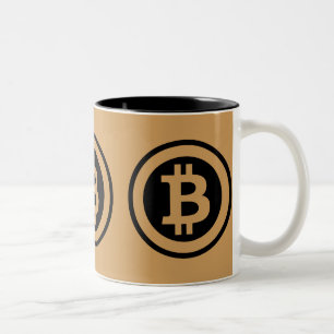 Bitcoin logo Two-Tone coffee mug