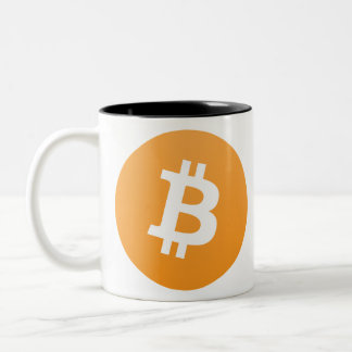 Bitcoin logo Two-Tone coffee mug