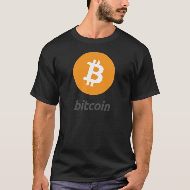 Bitcoin logo with text T-Shirt (Front)