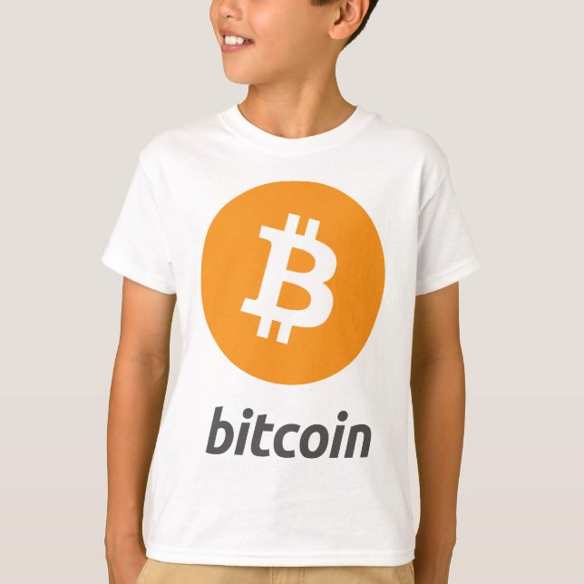 Bitcoin logo with text T-Shirt (Front)