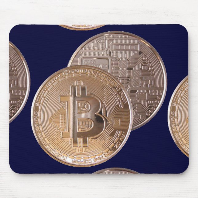 Bitcoin metallic made ​ ​ of copper. M1 Mouse Pad (Front)