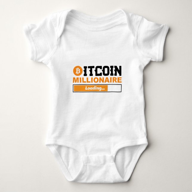 Bitcoin Millionaire Loading Baby Bodysuit (Front)