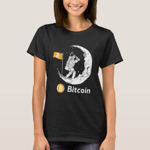 Bitcoin Miner Astronaut On The Moon Btc Investor C T-Shirt