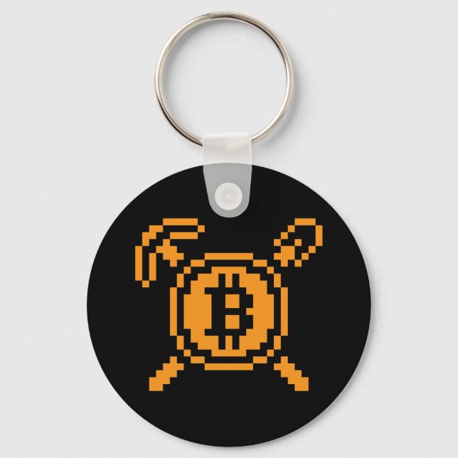 Bitcoin Miner BTC 8-Bit | Basic Keychain (Front)