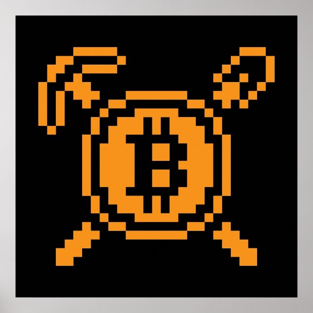 Bitcoin Miner BTC 8-Bit | Poster (Front)