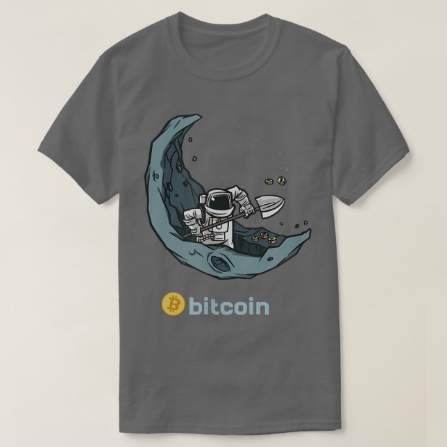 Bitcoin Mining Astronaut HODL BTC Cryptocurrency C T-Shirt (Design Front)