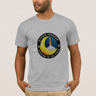 Bitcoin mission to the Moon grey T-Shirt