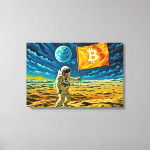 Bitcoin Moon Canvas Print
