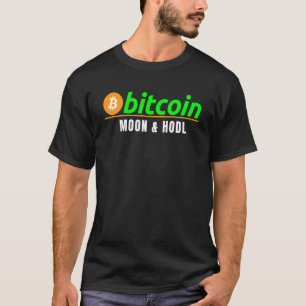 Bitcoin Moon & Hodl Fun Bitcoin Blockchain Crypto  T-Shirt