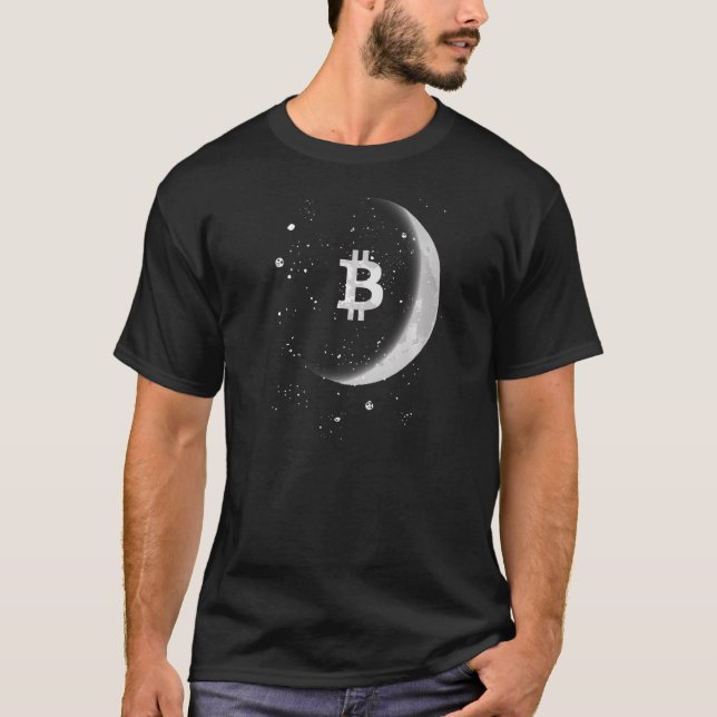 Bitcoin Moon increasing Moon BTC Stacking Sats Bit T-Shirt (Front)