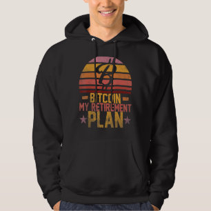 Bitcoin my retirement plan Retro Vintage Crypto Hoodie