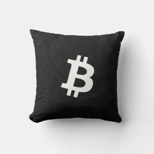 Bitcoin Neuron Black Cushion