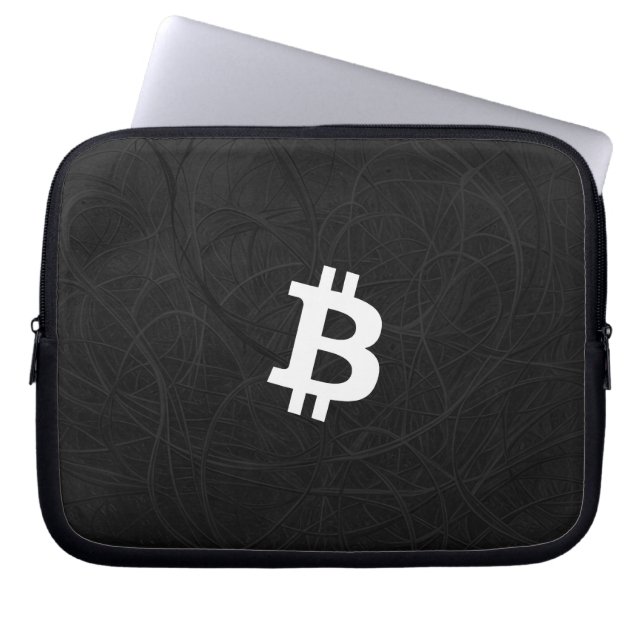 Bitcoin Neuron Black Laptop Sleeve (Front)