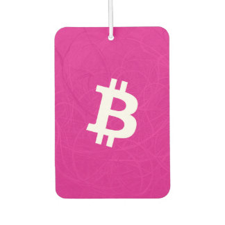 Bitcoin Neuron Hot Pink Car Air Freshener