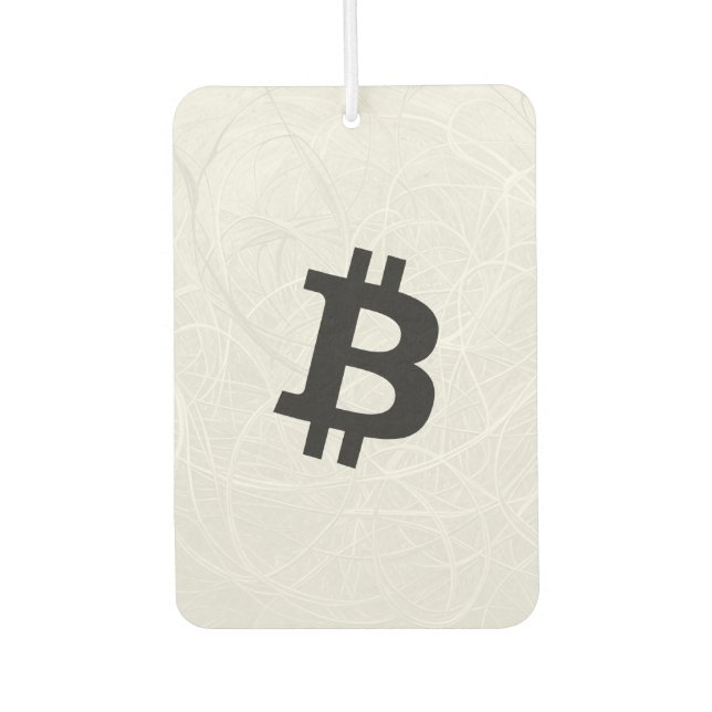 Bitcoin Neuron White Car Air Freshener (Front)