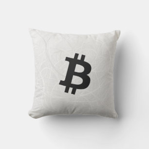 Bitcoin Neuron White Cushion