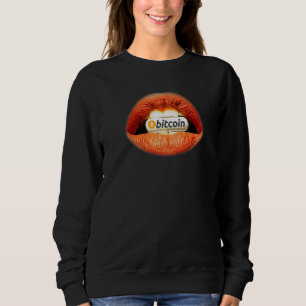 Bitcoin Orange Pill Lips  Crypto Currency Investin Sweatshirt