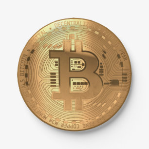 Bitcoin  paper plate