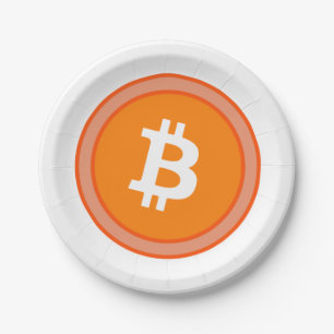 bitcoin  paper plate