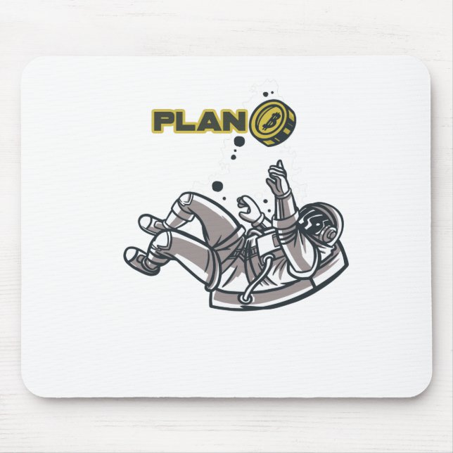 Bitcoin Plan B Astronaut Mouse Pad (Front)
