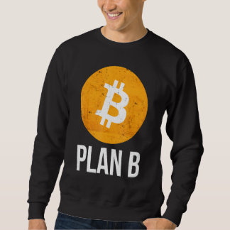 Bitcoin Plan B Vintage Distressed Retro Btc Crypto Sweatshirt