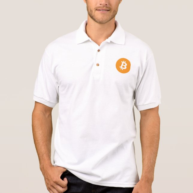 Bitcoin Polo Shirt; Men's  Shirt (Front)