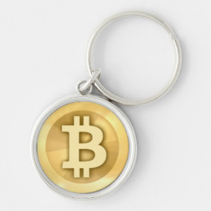 Bitcoin Premium Round Keychain
