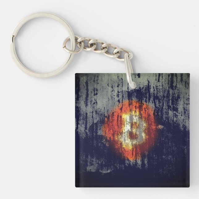 Bitcoin Resilient Art Key Ring (Front)