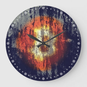 Bitcoin Resilient Art Large Clock
