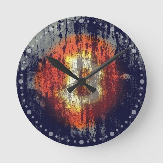 Bitcoin Resilient Art Round Clock (Front)