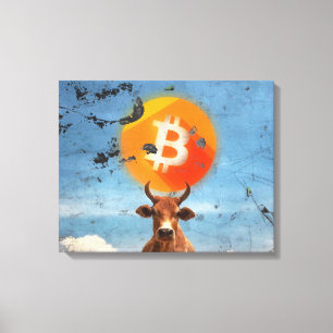 Bitcoin Resilient Bull (HD) Canvas Print