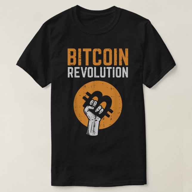 Bitcoin Revolution Crypto Design T-Shirt (Design Front)