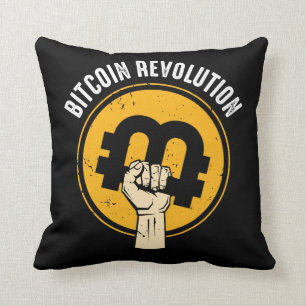 Bitcoin Revolution Cryptocurrency Trader Virtual C Cushion