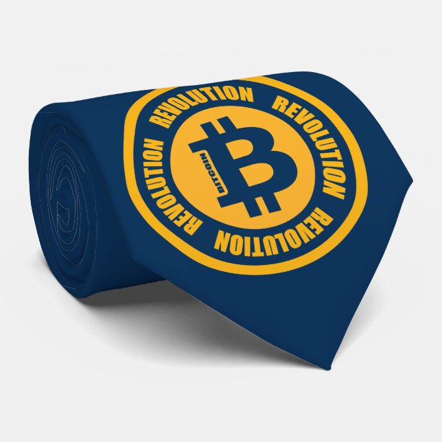 Bitcoin Revolution (English Version) Tie (Rolled)