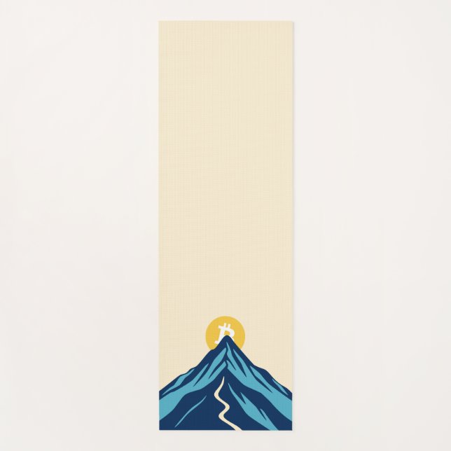 Bitcoin Rising Yoga Mat (Front)
