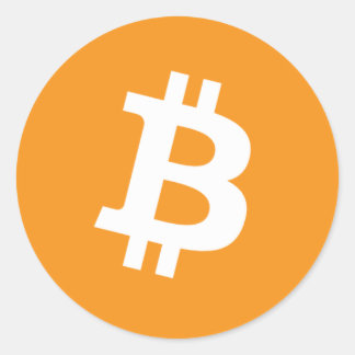 Bitcoin round sticker