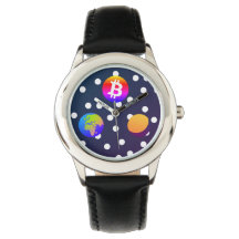 Bitcoin Solar Space Designer (Colourful) Watch