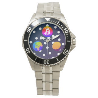 Bitcoin Solar Space Designer (Colourful) Watch