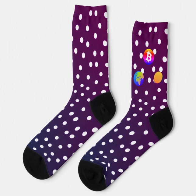 Bitcoin Solar System Socks (Left)
