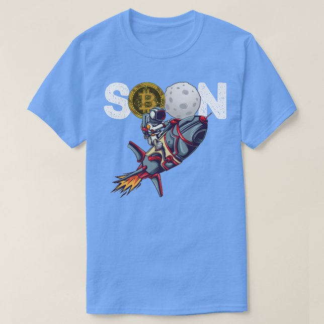 Bitcoin SOON To Moon Cryptocurrency HODL Funny Cry T-Shirt (Design Front)