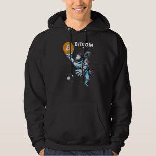 Bitcoin Space Man Astronaut Dunk Crypto Cryptocurr Hoodie