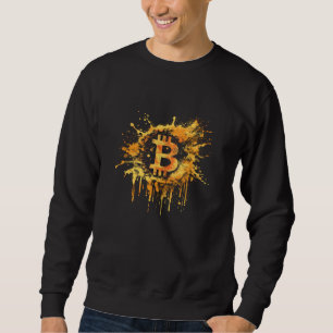 Bitcoin Splash Btc Coin Crypto Vintage Cryptocurre Sweatshirt