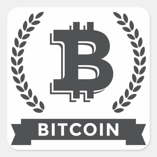Bitcoin square stickers (Front)