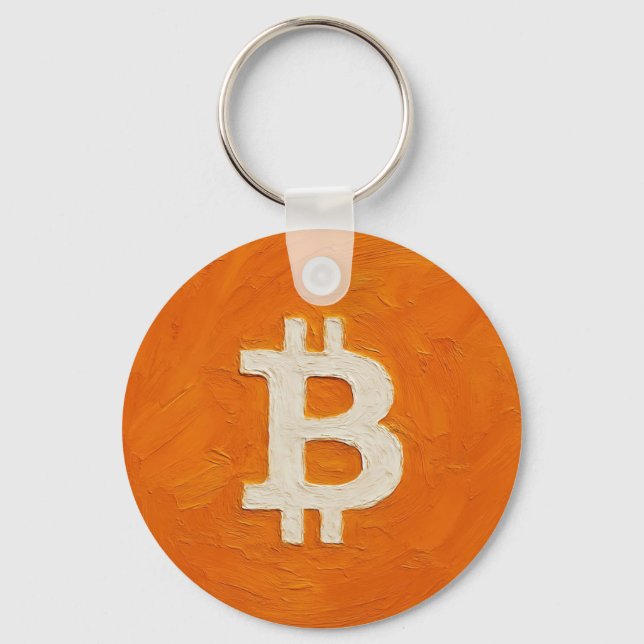 Bitcoin Standard (Oil, Style: 1) Key Ring (Front)