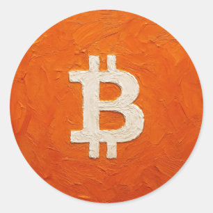 Bitcoin Standard (Oil, Style: 2) Classic Round Sticker