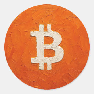 Bitcoin Standard (Oil, Style: 2) Classic Round Sticker